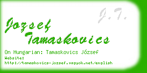jozsef tamaskovics business card